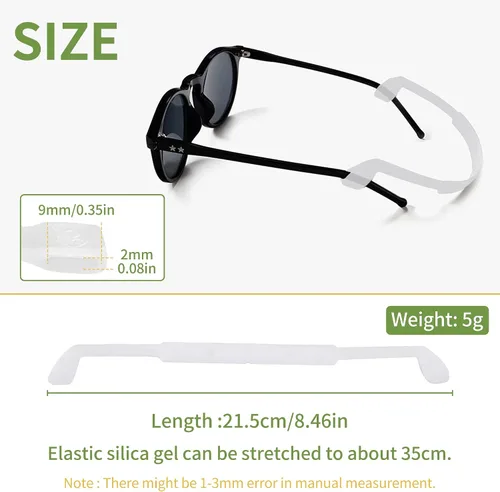 Miniatura 2 de SooGree Correas de silicona para gafas, antideslizantes, elásticas, deportivas, para niños, correas de gafas de sol para adultos