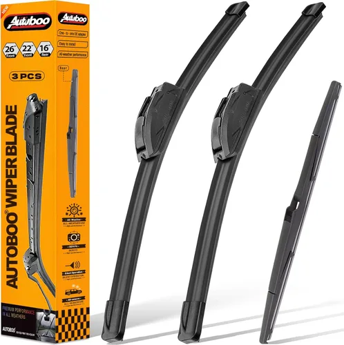 Miniatura 11 de AUTOBOO - Limpiaparabrisas de repuesto 26 + 20 pulgadas con limpiaparabrisas trasero de 12 pulgadas para BMW X3, X4, 2018, 2019, 2020, 2021, 2022