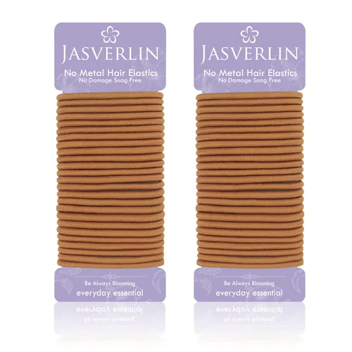 Miniatura 15 de JASVERLIN Lazos elásticos para cola de caballo para cabello grueso, para mujeres, niñas y hombres, antideslizantes, por rotura, sin enredos