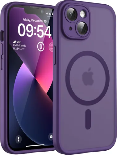 Miniatura 56 de TOCOL Funda magnética 3 en 1 para iPhone 14 Pro, mejorada [protección completa de cámara] con 2 protectores de pantalla, funda de grado militar Azul