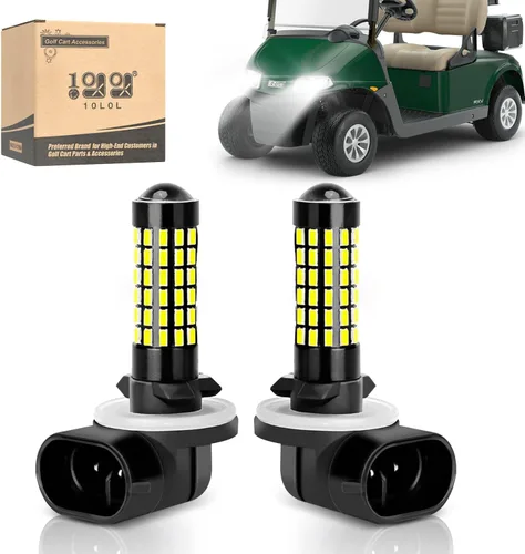 10L0L 881 Bombilla de faro para carrito de golf para EZGO Club Car DS Precedent, bombillas antiniebla súper brillantes para kit de luces de carrito