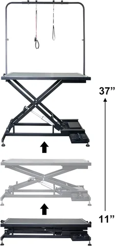 Miniatura 5 de SHELANDY Mesa de aseo para perros para mascotas eléctrica y resistente