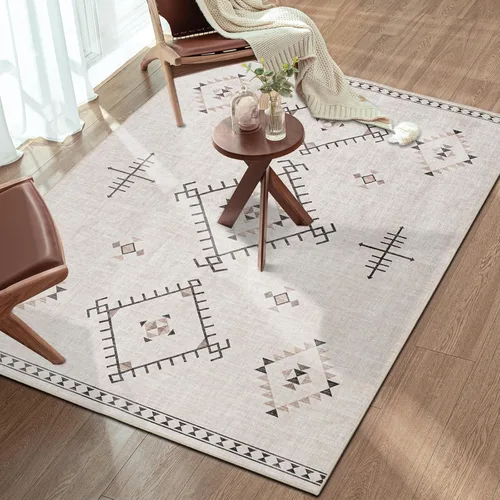 Miniatura 18 de ILANGO Alfombras de Área de Yute para Exteriores, Alfombras Tejidas Lavables para Patio 5'x7', Alfombras Naturales de Estilo Rústico para Áreas