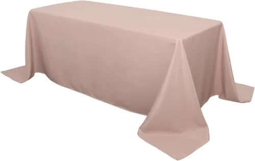 Miniatura 51 de Your Chair Covers - Mantel rectangular de poliéster de 90 x 132 pulgadas, color morado, mantel de boda sin costuras de alta calidad para mesas