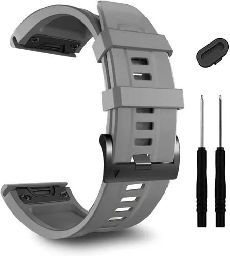 Miniatura 16 de ZPJPPLX 1.024 in compatible con Garmin Fenix 8 AMOLED 2.008 in/8Pro/7X Pro/6X Pro/7X/6X/5X Plus/5X, correa de reloj de silicona para Descent Mk2i