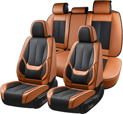 Miniatura 54 de Coverado Juego completo de fundas de asiento de automóvil, fundas de asiento para automóviles, fundas de asiento de coche beige para asientos
