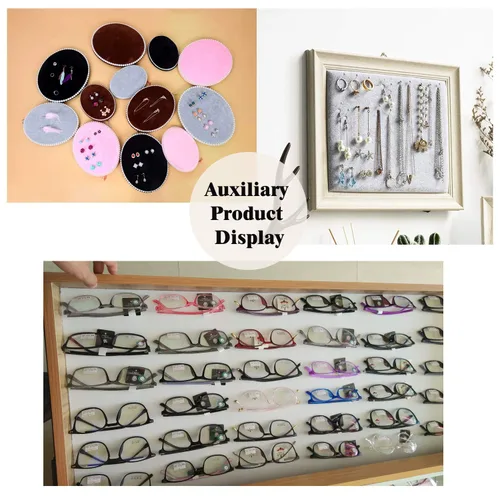 Miniatura 5 de 4 hojas de terciopelo autoadhesivas, tela flocada autoadhesiva para cajones de joyas, forro de caja de almacenamiento (4 piezas, negro)