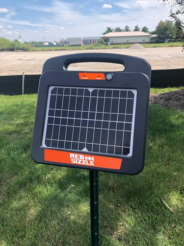 Miniatura 8 de Cargador solar eléctrico para valla para energía diurna y nocturna Red Sizzle 12S 1.85 Joule Energizador solar para mantener fuera a