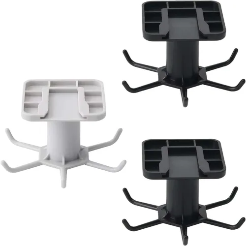 Miniatura 6 de 2 ganchos para debajo del gabinete para utensilios de cocina, ganchos giratorios de 360°, estante adhesivo de almacenamiento de cocina que ahorra