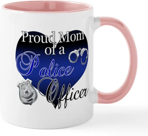 Miniatura 81 de CafePress Taza de café de cerámica de 11 oz (11.0 fl oz) de Police Mom