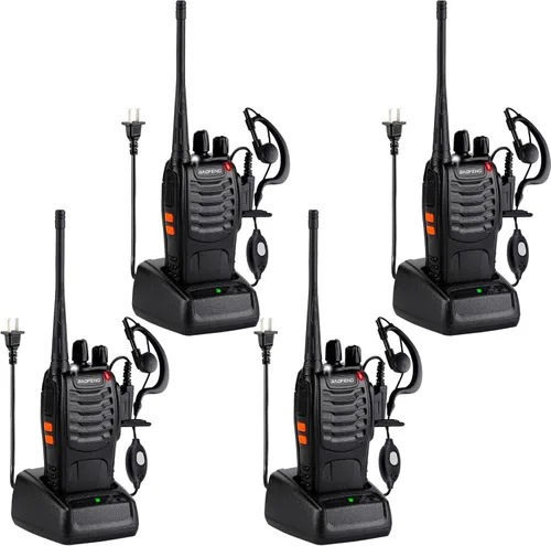 Miniatura 11 de Walkie Talkies Baofeng 888S recargables de largo alcance con auriculares para adultos, radio profesional de 16 canales, radio manual de dos vías