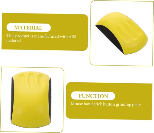 Miniatura 6 de OSALADI Bloque de lijado manual en forma de ratón, almohadilla de pulido de diseño ergonómico para comodidad Material para espacios reducidos