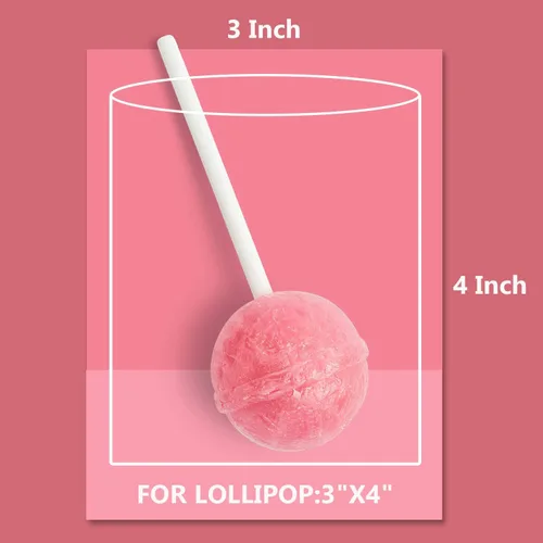 Miniatura 3 de Morepack Bolsas de celofán transparente de 3 x 4 pulgadas, 200 bolsas de plástico OPP con 200 lazos giratorios para envolver regalos, paletas