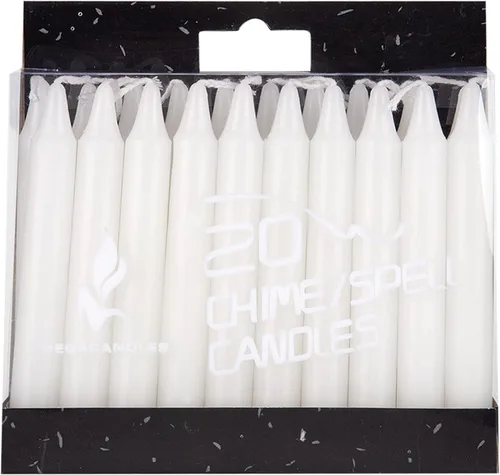 Miniatura 3 de Mega Candles 20 piezas Velas Cónicas Mini Sin Perfume Blancas Exquisitas, 4 Pulgadas de Alto x 1/2 Pulgada de Diámetro, Campanillas Mágicas, Blanco