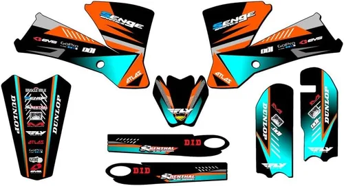 Miniatura 11 de Kit de base gráfica SX 105 SURGE Black Senge 2003-2005 compatible con KTM