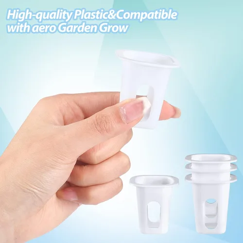 Miniatura 4 de Hoolerry El kit de sistema de cultivo hidropónico de 100 piezas incluye 50 cestas de cultivo hidropónicas y 50 esponjas cuadradas, iniciador