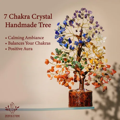 Miniatura 6 de Árbol de cristal de 7 chakras, árbol curativo de piedras preciosas para energía positiva, decoración de árbol de cristal para oficina en casa, árbol