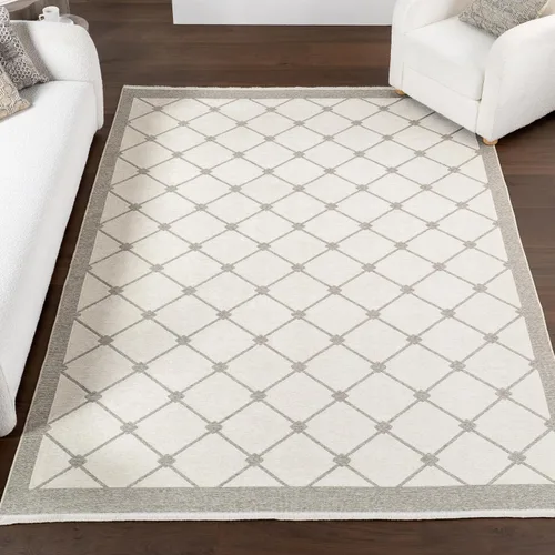 Miniatura 31 de Nuloom Versa Kirby - Alfombra de área color crema, 4 x 6 pies, azulejos, suave y acogedora, con alto tráfico, resistente a las manchas, fácil