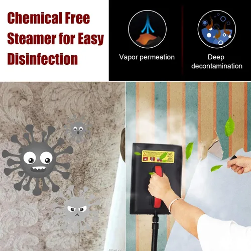 Miniatura 4 de Moccha - Pelacapeles, limpiador sin productos químicos con largo tiempo de funcionamiento, incluye 2 asas, herramienta de vapor portátil para papel