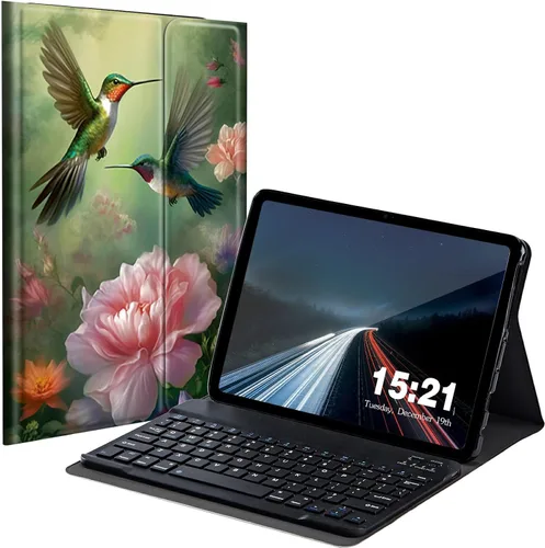 Miniatura 9 de Funda de teclado para Samsung Galaxy Tab S6 Lite 2022/2020, Galaxy Tab S6 Lite SM-P610/P613/P615/P619 con teclado Bluetooth inalámbrico desmontable