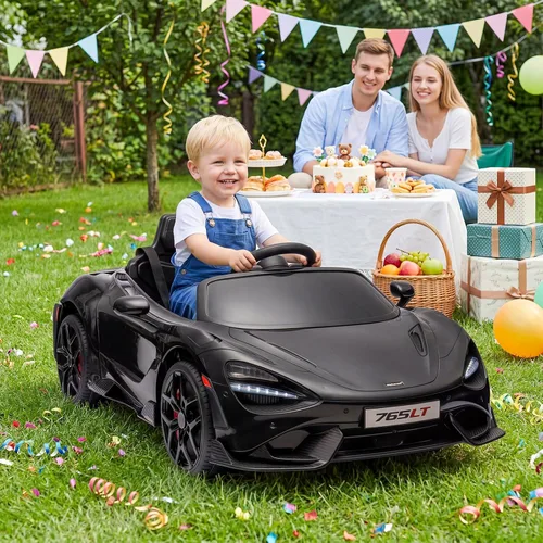 Miniatura 2 de Automóvil de paseo para niños con licencia McLaren 765LT para niños de 3 a 6 años, vehículo eléctrico con batería de 12 V, con control remoto
