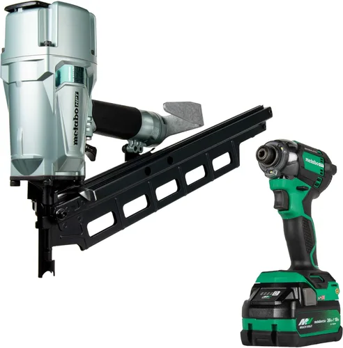 Miniatura 14 de Clavodora Metabo HPT, Clavadora Neumática Preferida por Profesionales y Herramienta de Enmarcado para Pisos, Cubiertas y Más, Válvula de Cilindro