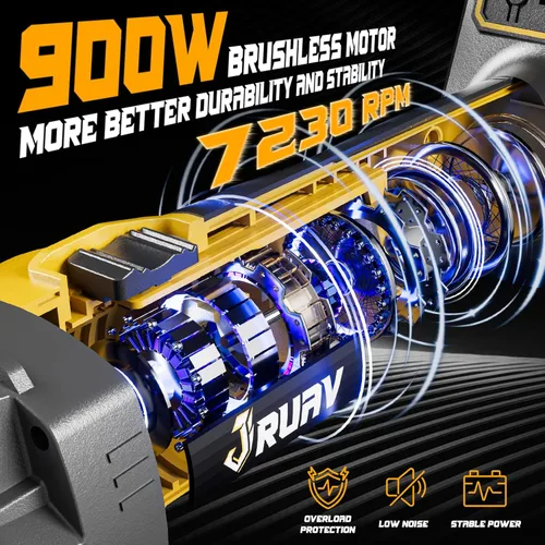 Miniatura 2 de Pulidor de búfer inalámbrico para detalles de automóviles, pulidor de automóvil de 7230 RPM, batería de iones de litio de 21 V 4.0 Ah, pulidora