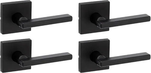 Miniatura 45 de Kwikset Halifax Manija interior de puerta de privacidad con cerradura, manija de puerta para baño y dormitorio, cerradura de botón de presión sin