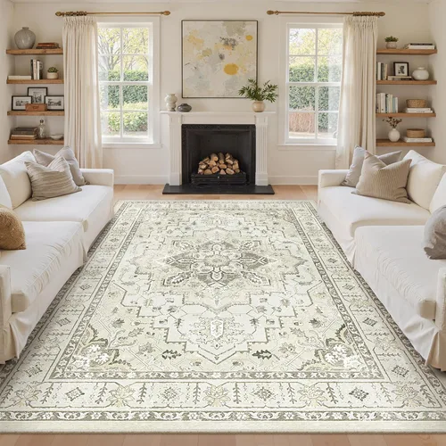 Miniatura 102 de zesthome Alfombra 4x6 - Alfombra Resistente a Manchas Lavable, Alfombras con Respaldo Antideslizante para Sala de Estar, Alfombras Pequeñas de Área