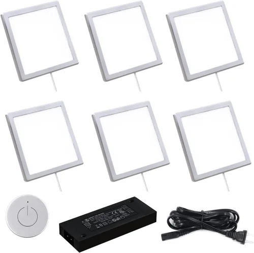 Miniatura 11 de VST Mini panel de iluminación para debajo del gabinete, 3 unidades, 3.94 pulgadas, 12 V, 2.5 W (total 7.5 W) con interruptor de atenuación Paquete