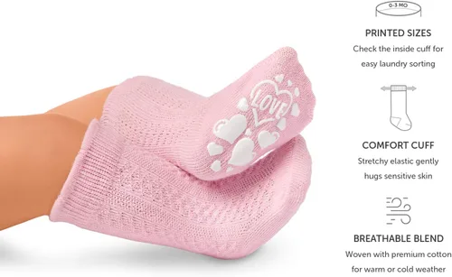 Miniatura 2 de Anole Calcetines para bebés recién nacidos y bebés 6 pares medias de punto para niñas hasta la rodilla