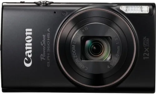 Miniatura 2 de Canon PowerShot ELPH 360 HS A - Cámara digital Paquete negro con tarjeta de memoria de 64 GB + correa de muñeca + bolsa para cámara digital