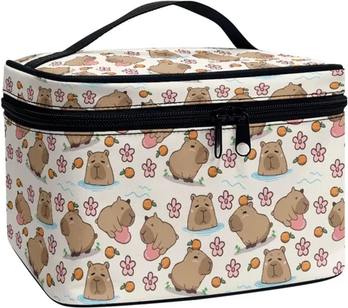 Miniatura 42 de JoyLamoria Bolsa de Maquillaje Portátil Bolsa de Cosméticos de Viaje Bolsa de Maquillaje con Gran Capacidad Bolsa con Cremallera, Aztec Southwestern