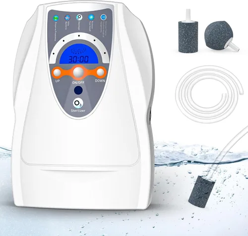Miniatura 9 de VTAR Máquina de ozono, máquina multiusos de ozono de 500 mg/h purifica aire, agua, frutas, verduras, cepillos de dientes, acuario. Dispositivo Gris