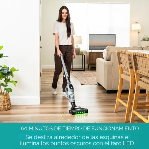 Miniatura 2 de Kenmore Serie 200 DS2010 Aspiradora de mano sin cable, ligera, de 2 velocidades, con potente succión LED, faro frontal, 2 en 1, para pisos de madera