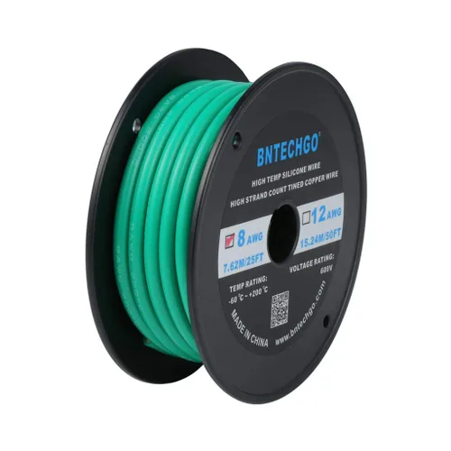 Miniatura 23 de Bntechgo 8 alambres de silicona suave y flexible, silicona resistente a altas temperaturas, altamente eficiente 8 AWG calibre, 1650 hilos de alambre