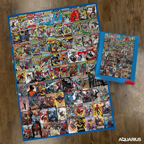 Miniatura 3 de Aquarius Rompecabezas de Marvel Spider-Man (rompecabezas de 1000 piezas), sin reflejos, ajuste de precisión, prácticamente sin polvo