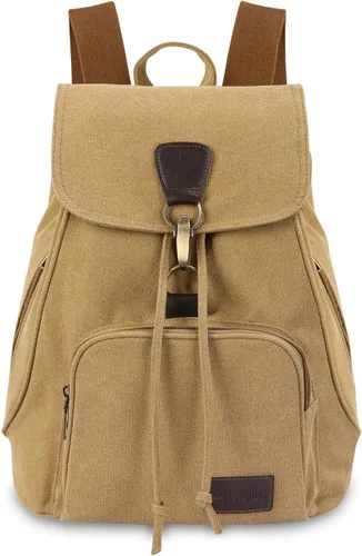 Miniatura 24 de Mochilas de lona a la moda, bolso casual para compras al aire libre, mochila deportiva, senderismo, viajes, bolsa multiusos, Café, Mochilas