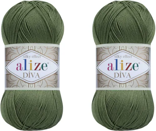 Miniatura 3 de Alize Diva Yarn - Hilo para tejer a mano, hilo acrílico 100% microfibra, hilo Alize Diva, efecto seda, ganchillo arte, encaje, manualidades, lote