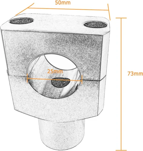 Miniatura 4 de Abrazadera elevadora de manillar de 1" 25MM compatible con Harley Kawasaki Suzuki Yamaha Honda Shadow