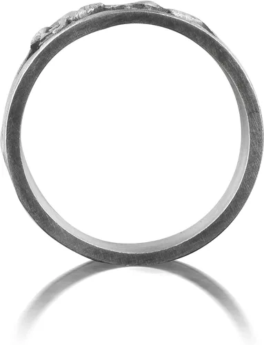 Miniatura 3 de BySilverStone Jewelry Wolf Family - Anillo de plata para hombre, anillo de promesa oxidado con lobo grabado para hombre, anillo de plata