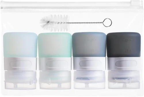 Miniatura 26 de MICEBAY Botellas exprimibles de condimentos para salsas, mini recipiente de silicona para aderezo de ensalada de 1 onza para llevar con bolsa