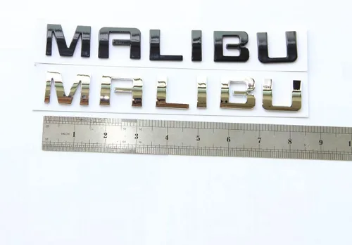 Miniatura 4 de Yoaoo Paquete de 2 Emblemas de Letras de Placa de Identificación Malibu OEM Negro Brillante Compatible con Malibu