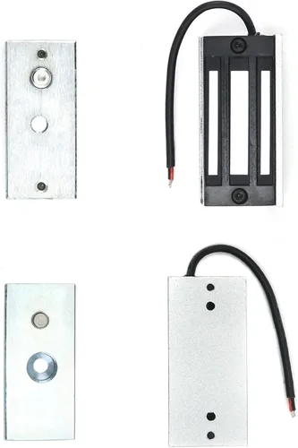 Miniatura 3 de QWORK Cerrajo eléctrico magnético, paquete de 2, 60 kg 130 lb de fuerza de retención, cerrojo eléctrico magnético para sistema de control de acceso