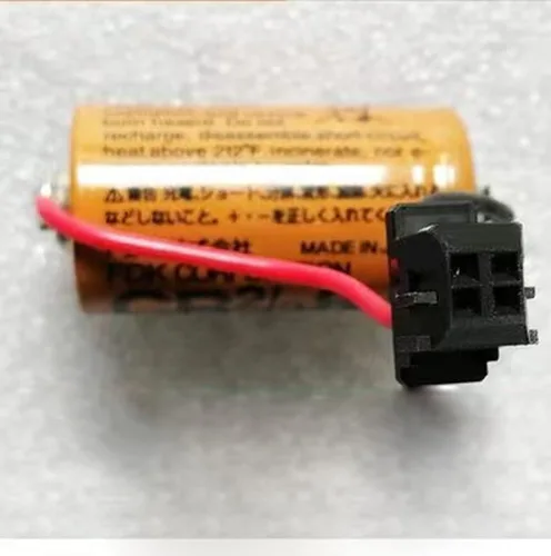 Miniatura 6 de (8-Pack) Compatible con Fuji CR2/3 8.L 2000mAh 3V PLC Batería de litio FDK CR2/38.L con enchufe negro