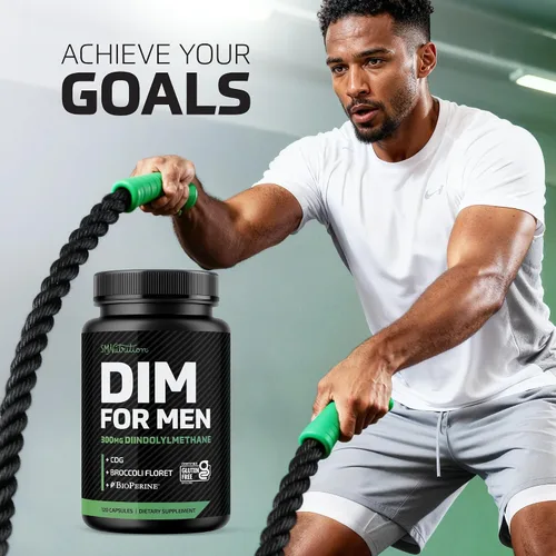 Miniatura 8 de Suplemento DIM para hombres de 300 mg Bloqueador de estrógeno e inhibidor de la aromatasa Refuerzo de equilibrio hormonal extra fuerte