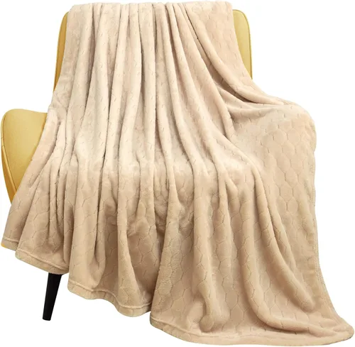 Miniatura 13 de TOONOW - Manta decorativa de vellón, supersuave, afelpada, cómoda y mullida, con patrón geométrico, franela de microfibra, para sillón, cama y sofá