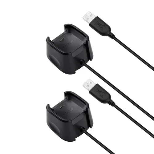 Paquete de 2 bases de carga compatibles con cargador Fitbit Versa/Lite/SE, (no para Versa 2), soporte de cable para reloj inteligente
