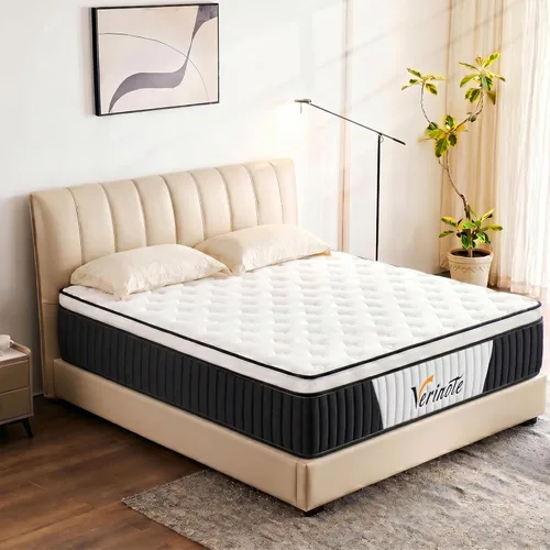 10 Inch Mattress,Medium Firm Hybrid Memory Foam & Pocket Springs for Pressure Relief CertiPUR-US Certified Fiberglass Free, 500 Night Trial (10