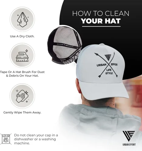 Miniatura 106 de Urban Effort Gorra trasera de malla, para hombres y mujeres, gorra de béisbol de 5 paneles, gran cierre a presión para caza y senderismo